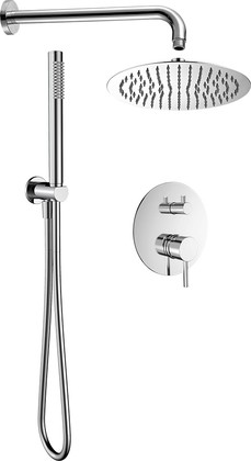 Комплект для душа AQUAme, встраиваемый, смеситель, хром AQM8404CR