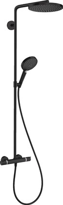Душевая стойка Hansgrohe Raindance Select S Showerpipe 240 1jet PowderRain, с термостатом, матовый чёрный 27633670
