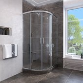 Душевой уголок Veconi Rovigo RV-107, 900x900, прозрачное стекло Easy Clean, хром RV107-90-01-C4