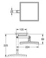 Зеркало косметическое Grohe Selection Cube, настенное, хром 40808000