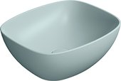 Раковина GSI Nubes 400, накладная, прямоугольная, Ghiaccio matte голубой 978515