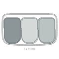 Мусорный бак Brabantia Bo Touch Bin 3x11л, трёхсекционный, тёмно-серый 233586