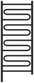 Полотенцесушитель электрический Сунержа Элегия 3.0, 1200x500, МЭМ левый, чёрный матовый 31-5818-1250