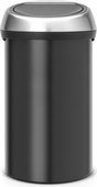 Мусорный бак Brabantia Touch Bin, 60л, чёрный матовый со стальной крышкой 402548