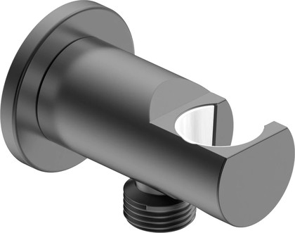 Выход из стены AQUAme Siena с держателем ручного душа, gun metal AQM8714GM