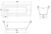 Ванна акриловая Aquatek Тея 150x70, прямоугольная, без каркаса и экрана TEI150-0000001