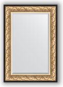 Зеркало Evoform Exclusive 700x1000 с фацетом, в багетной раме 106мм, барокко золото BY 1281