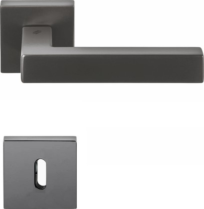 Ручка дверная Colombo Ellesse, 52x52, с ключевиной классик, графит матовый BD21R grafite mat