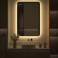 Зеркало с окантовкой Defesto Aura 80x120, LED подсветка, ИК-выключатель, тёплый белый свет DF 2980R