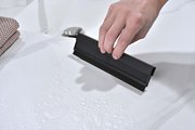 Полка для душа Aquatek со стеклоочистителем, матовый чёрный AQ4966MB
