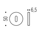 Накладка для замка классик Colombo Rosetta FF, d50, 1шт, хром матовый FF13BB (PAT) cromat
