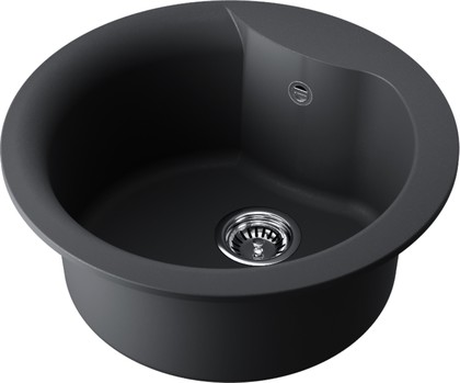Кухонная мойка Omoikiri Yasugata 48R-BL, круглая, чёрный 4993130