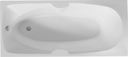 Ванна акриловая Aquatek Европа 180х80, вклеенный каркас, фронтальный экран, слив слева EVR180-0000041