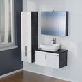 Шкаф-пенал Санта Юпитер 400x1500x300, подвесной, темный 700365