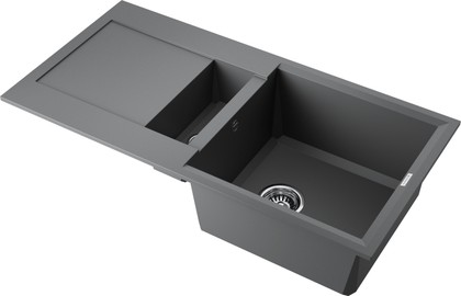 Кухонная мойка Omoikiri Sakaime 86-2-PL с крылом, Tetogranit, платина 4993203