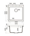 Кухонная мойка Omoikiri Bosen 47-PL, Tetogranit, платина 4993591