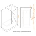 Шторка на ванну RGW SC-050B 600x1490, стекло тонированное 6мм, чёрный 351105006-34