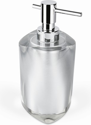 Дозатор для жидкого мыла Colombo Dropy настольный, пластик, хром, белый B4705.BI