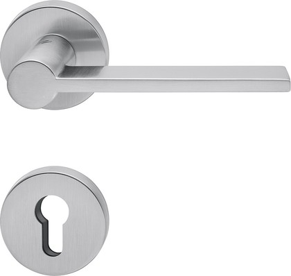 Ручка дверная Colombo Tool, d50, с ключевиной для англ.замка с узкой накладкой, хром матовый MD11RF cromat