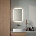 Зеркало с матированием и LED-подсветкой Defesto, 21W, 50x70см, без выключателя, нейтральный белый свет DF 3804