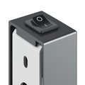 Косметическое зеркало Keuco iLook_move, подсветка, круглое, выключатель, увеличение х5, чёрный хром шлифованный 17612 139004