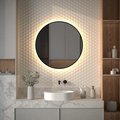 Зеркало с окантовкой Defesto Aura d80, LED подсветка, ИК-выключатель, тёплый белый свет DF 2995R