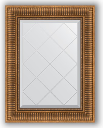 Зеркало Evoform Exclusive-G 570x750 с гравировкой, в багетной раме 93мм, бронзовый акведук BY 4025