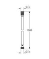 Душевой шланг Grohe Silverflex Long-Life 1000мм, с защитой от перекручивания, хром 26334001