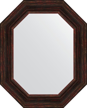 Зеркало Evoform Polygon 640x790 в багетной раме 99мм, темный прованс BY 7218