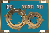 Смывная клавиша для унитаза Geberit Sigma21 двойной смыв, под плитку / латунь 115.652.00.1