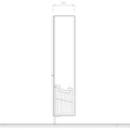 Шкаф-пенал напольный Verona Urban, 1664x300, 1 дверь, 1 корзина, левый UR313L