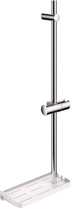 Душевая штанга AQUAme 700мм с полкой 240x120мм, хром AQM8201CR