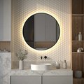 Зеркало с окантовкой Defesto Aura d90, LED подсветка, ИК-выключатель, тёплый белый свет DF 2996R