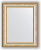 Зеркало Evoform Definite 410x510 в багетной раме 60мм, золотые бусы на серебре BY 1349