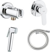 Смеситель с гигиеническим душем Grohe BauEdge встраиваемый, хром 129188