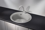 Кухонная мойка Granula Standart 4802, d480, круглая, кварц, Базальт 4802, БАЗАЛЬТ