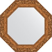 Зеркало Evoform Octagon 600x600 в багетной раме 85мм, виньетка бронзовая BY 7332