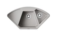 Кухонная мойка Omoikiri Yonaka-98-C-GR угловая с крылом, чаши справа, leningrad grey 4993714