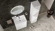 Шкаф Velvex Edge 350 навесной, белый глянец pp.EDG.35 белый