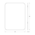 Зеркало прямоугольное Evoform Colora 600x800, с чёрной окантовкой BY 0437
