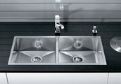 Кухонная мойка без крыла, с клапаном-автоматом, нержавеющая сталь зеркальной полировки Blanco Zerox 400/400-IF/A 513703