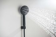 Душевой набор Aquatek Оберон Select 120, 3jet, чёрный матовый AQ2033MB