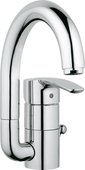 Смеситель однорычажный для раковины с донным клапаном, хром Grohe EUROSTYLE 32444001