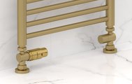 Автоматический терморегулятор Сунержа прямой G1/2"НРxG3/4"НГ, набор, матовое золото - глянцевое золото 032-1420-6207