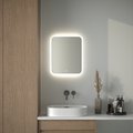 Зеркало с матированием и LED-подсветкой Defesto, 19W, 50x60см, сенсорный выключатель, нейтральный белый свет DF 3803S