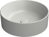 Раковина GSI Kube X d400, накладная, круглая, Cenere серый матовый 9426PVC17