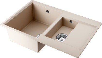 Кухонная мойка Omoikiri Daisen 78-2-SA, с крылом, бежевый 4993417