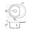 Кухонная мойка Omoikiri Sakaime 60E-GR с крылом, Tetogranit, leningrad grey 4993544