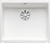 Кухонная мойка Blanco Subline 500-U PuraPlus, без крыла, отводная арматура, керамика, белый глянцевый 523733