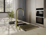 Смеситель для кухни Omoikiri Asakawa-S LG, подключение фильтра питьевой воды, вытяжной излив, светлое золото 4994580